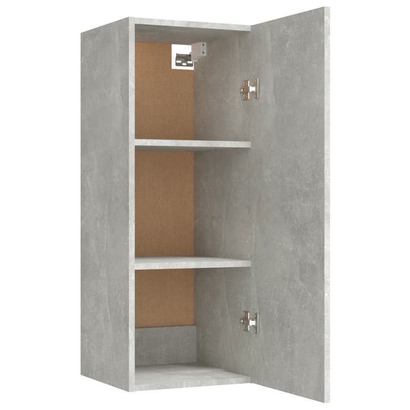 Wandschrank Betongrau 34,5x34x90 cm Holzwerkstoff