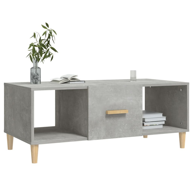 Couchtisch Betongrau 102x50x40 cm Holzwerkstoff