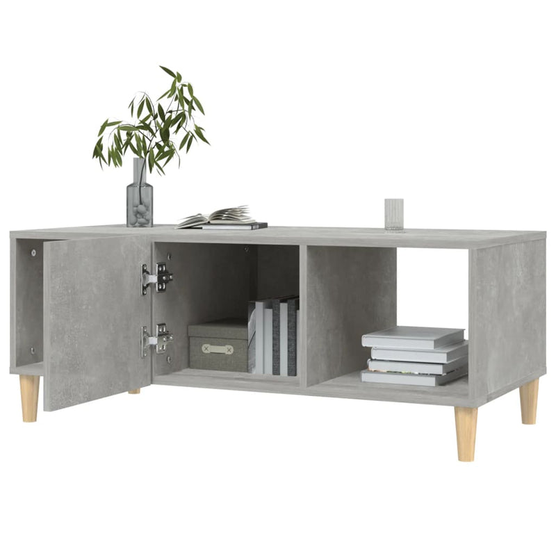 Couchtisch Betongrau 102x50x40 cm Holzwerkstoff