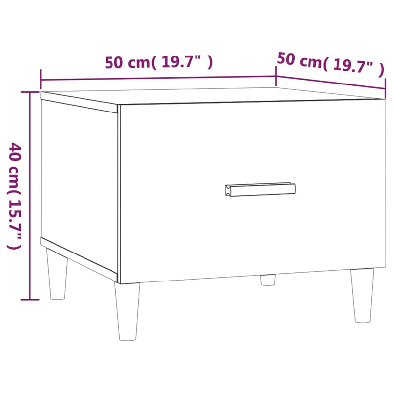 Couchtische 2 Stk. Betongrau 50x50x40 cm Holzwerkstoff