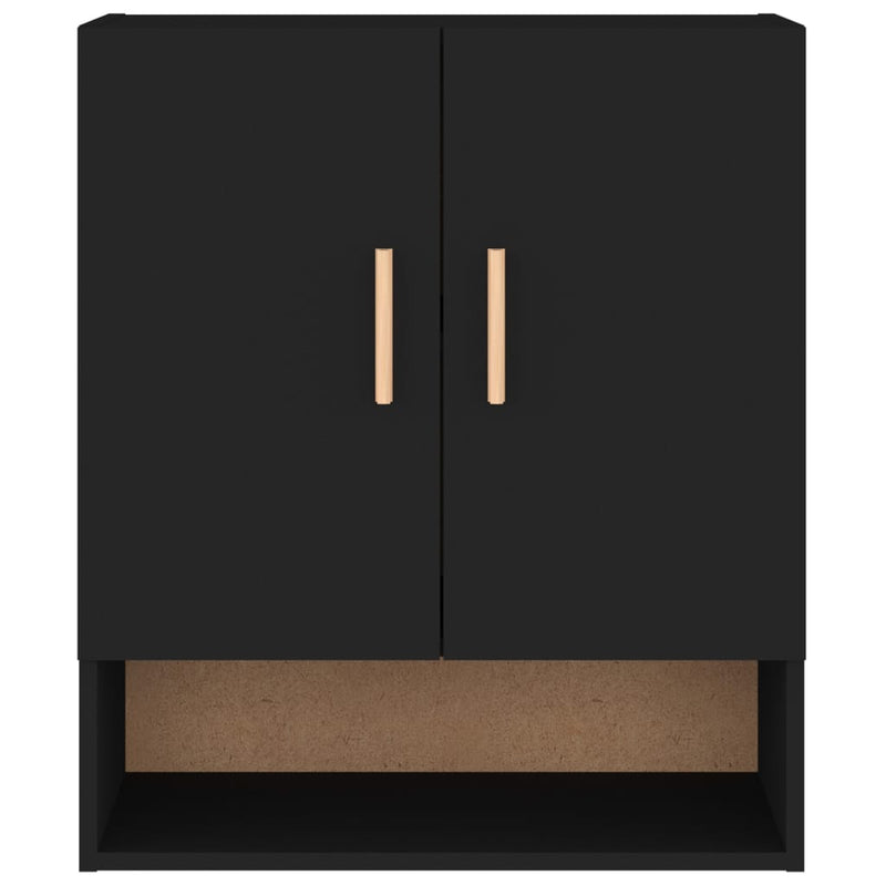 Wandschrank Schwarz 60x31x70 cm Holzwerkstoff