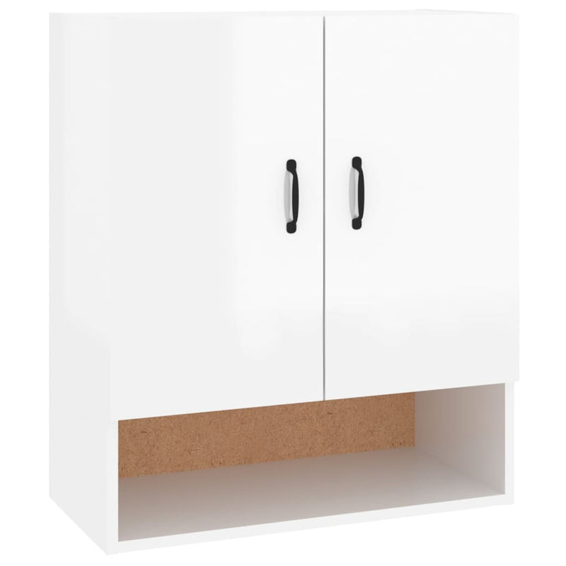 Wandschrank Hochglanz-Weiß 60x31x70 cm Holzwerkstoff