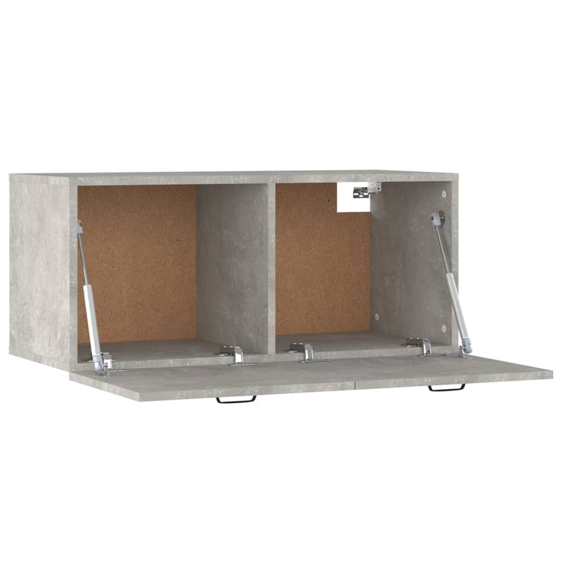 Wandschrank Betongrau 80x36,5x35 cm Holzwerkstoff