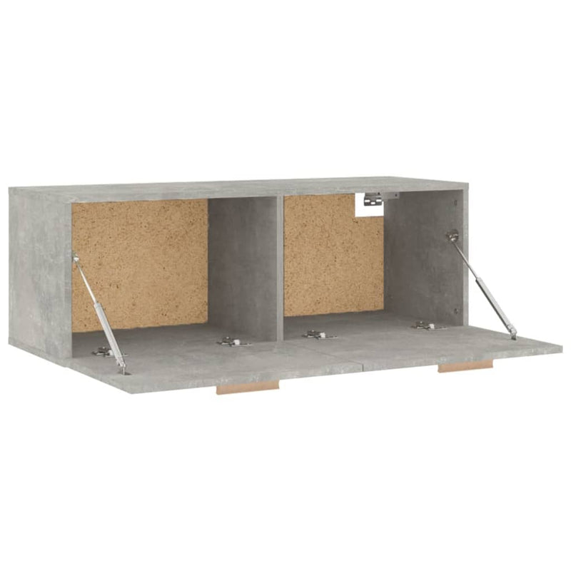 Wandschrank Betongrau 100x36,5x35 cm Holzwerkstoff