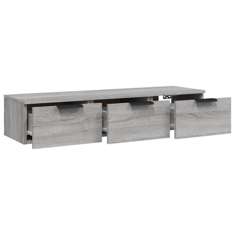 Wandschrank Grau Sonoma 102x30x20 cm Holzwerkstoff