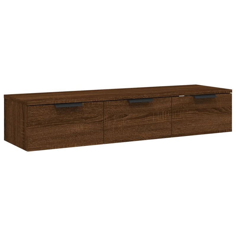 Wandschrank Braun Eichen-Optik 102x30x20 cm Holzwerkstoff