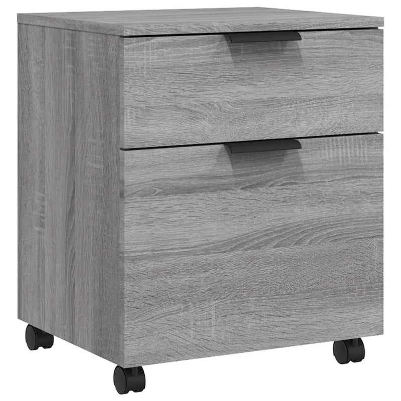 Mobiler Aktenschrank mit Rollen Grau Sonoma 45x38x54 cm