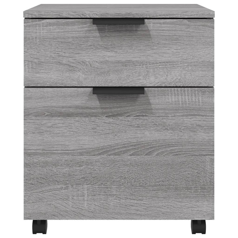 Mobiler Aktenschrank mit Rollen Grau Sonoma 45x38x54 cm