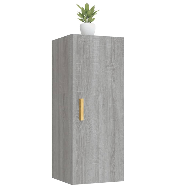 Wandschrank Grau Sonoma 34,5x34x90 cm Holzwerkstoff