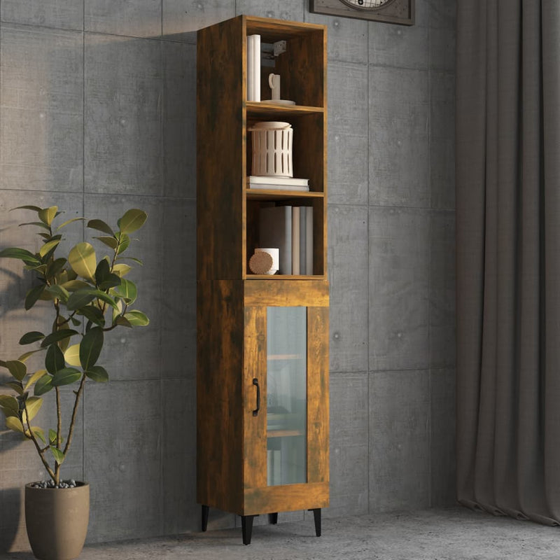 Wandschrank Räuchereiche 34,5x32,5x90 cm Holzwerkstoff