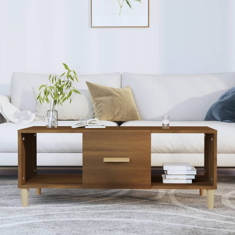 Couchtisch Braun Eichen-Optik 102x50x40 cm Holzwerkstoff