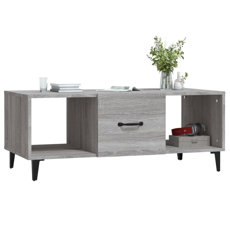 Couchtisch Grau Sonoma 102x50x40 cm Holzwerkstoff