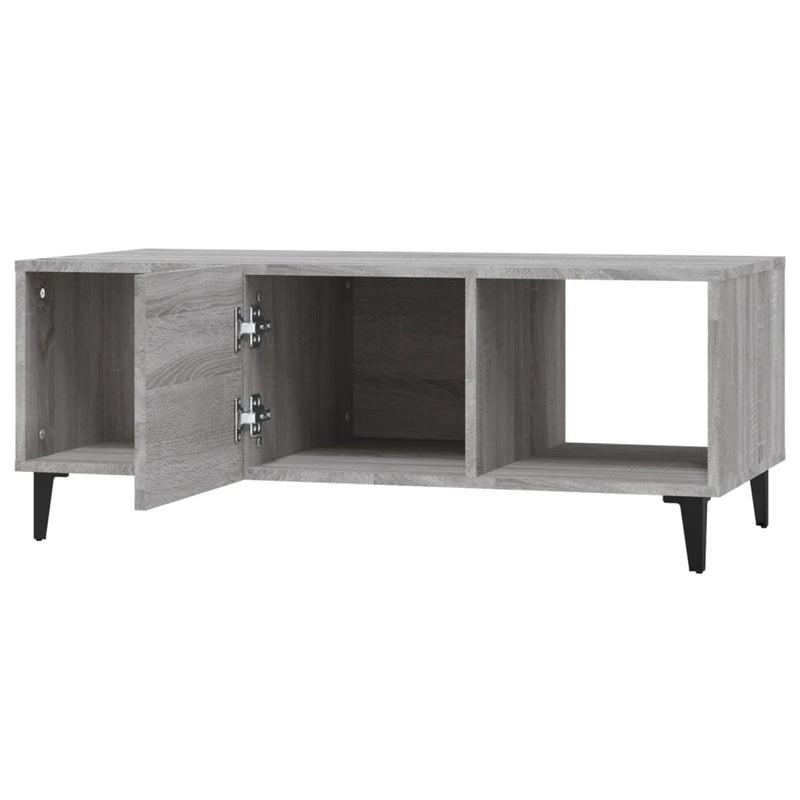 Couchtisch Grau Sonoma 102x50x40 cm Holzwerkstoff