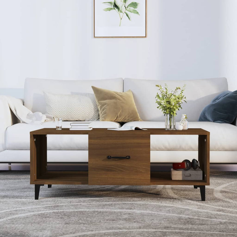 Couchtisch Braun Eichen-Optik 102x50x40 cm Holzwerkstoff