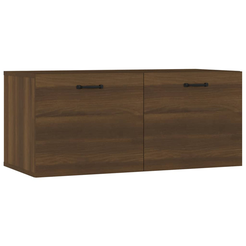 Wandschrank Braun Eichen-Optik 80x36,5x35 cm Holzwerkstoff