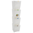 Stapelbare Mülleimer 3 Stk. 75 L