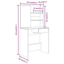 Schminktisch-Set 74,5X40X141 Cm