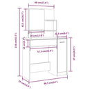 Schminktisch-Set 86,5X35X136 Cm