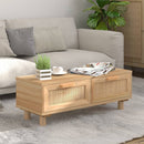 Couchtisch 80X40X30 Cm Holzwerkstoff & Massivholz Kiefer