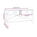 Couchtisch 82X48X45 Cm Holzwerkstoff