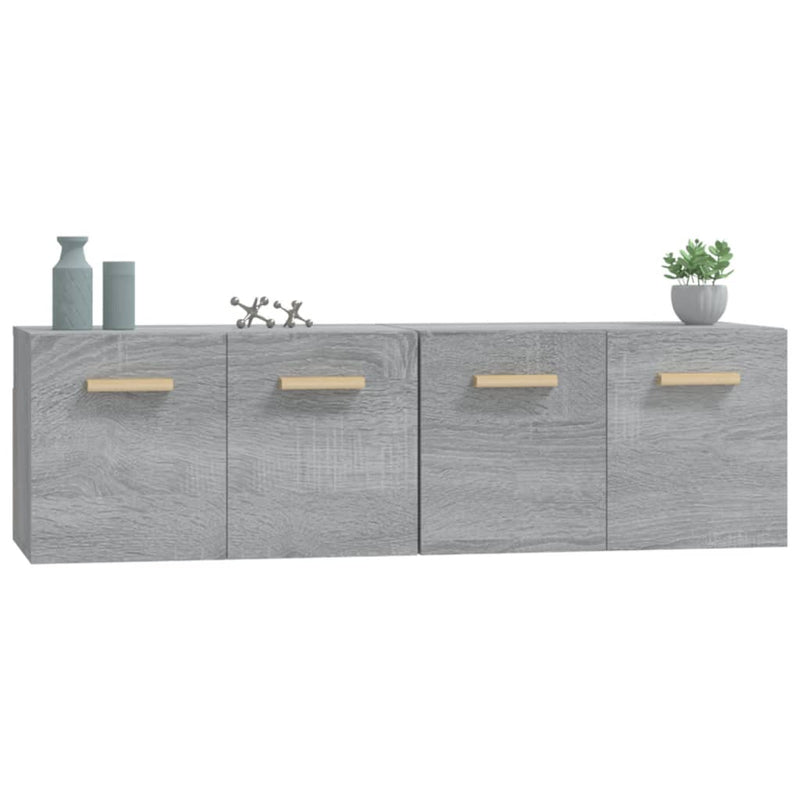 Wandschränke 2 Stk. Grau Sonoma 60x36,5x35 cm Holzwerkstoff