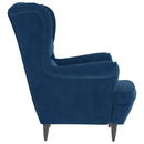 Ohrensessel Mit Hocker Samt