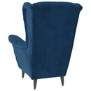 Ohrensessel Mit Hocker Samt