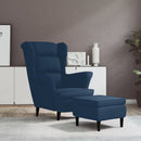 Ohrensessel Mit Hocker Samt