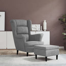 Ohrensessel Mit Hocker Samt