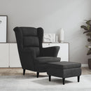 Ohrensessel Mit Hocker Samt
