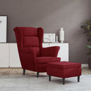 Ohrensessel Mit Hocker Samt