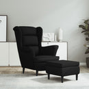 Ohrensessel Mit Hocker Samt