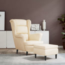 Ohrensessel Mit Hocker Samt