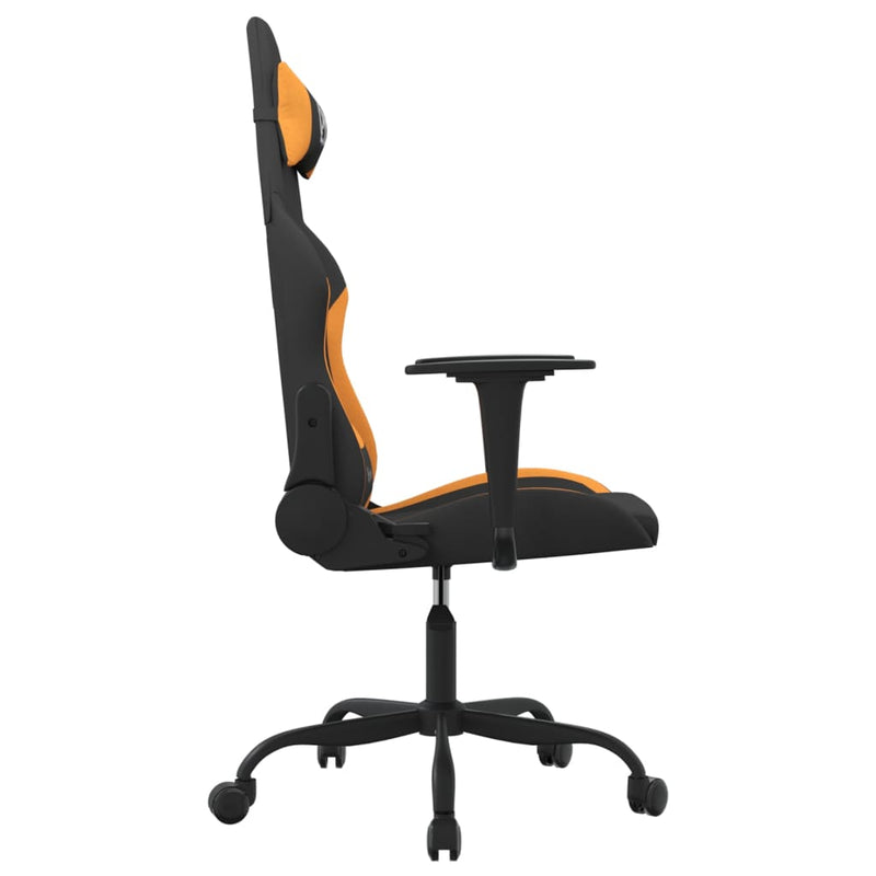 Gaming-Stuhl mit Massagefunktion Schwarz und Orange Stoff