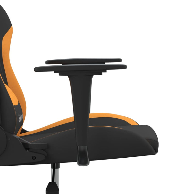 Gaming-Stuhl mit Massagefunktion Schwarz und Orange Stoff