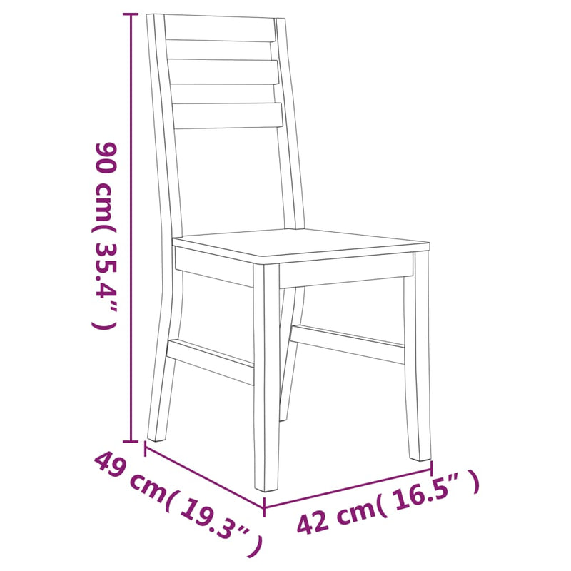 5-tlg. Essgruppe Massivholz Akazie