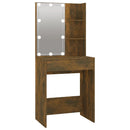 Led-Schminktisch Mit Schrank Holzwerkstoff