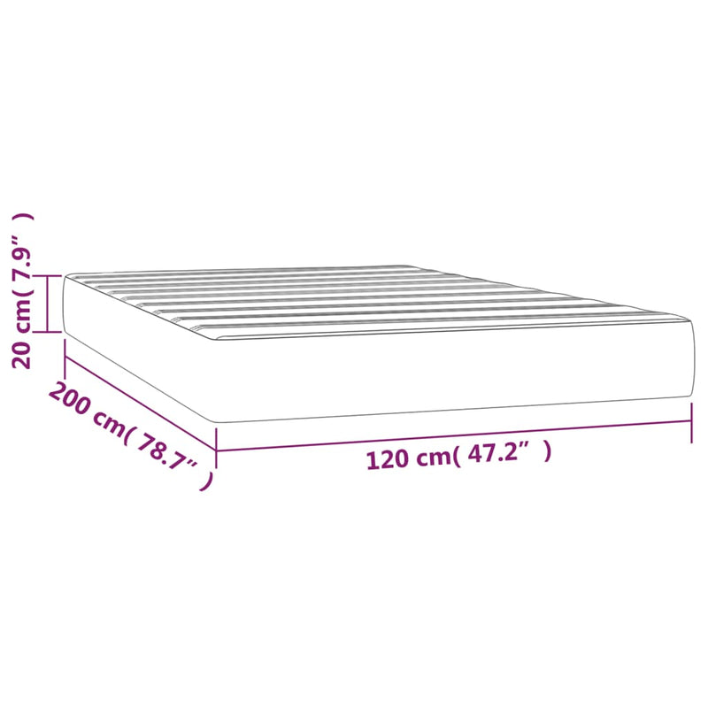 Taschenfederkernmatratze Dunkelbraun 120x200x20 cm Stoff