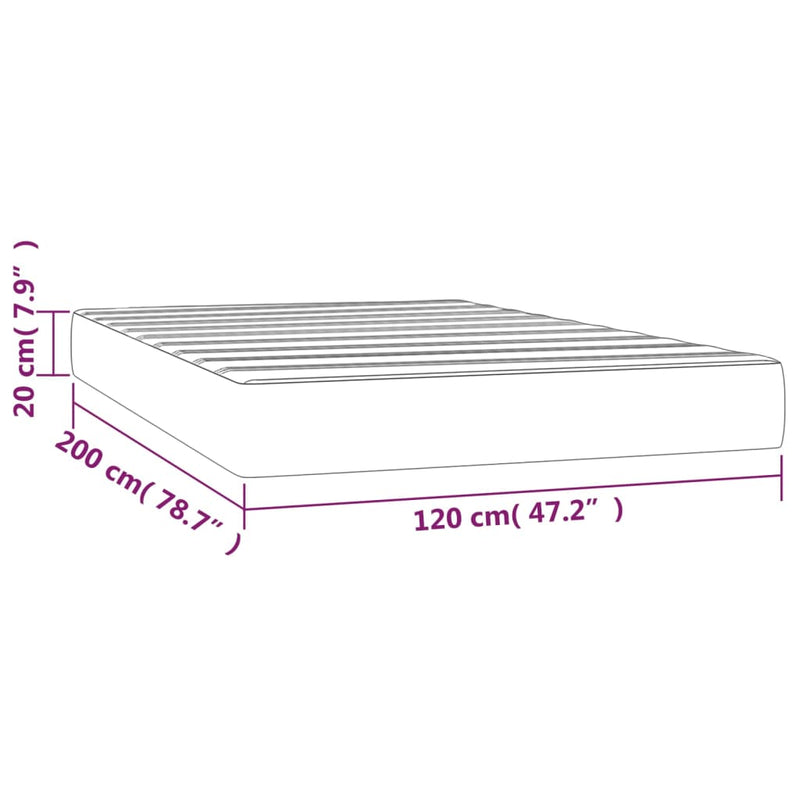 Taschenfederkernmatratze Dunkelblau 120x200x20 cm Samt