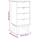 Schubladenschrank Otta 45X39X90 Cm Massivholz