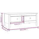 Couchtisch 100X50X40 Cm Massivholz Kiefer