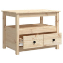 Couchtisch 71X49X55 Cm Massivholz Kiefer
