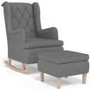 Schaukelsessel Mit Hocker Stoff