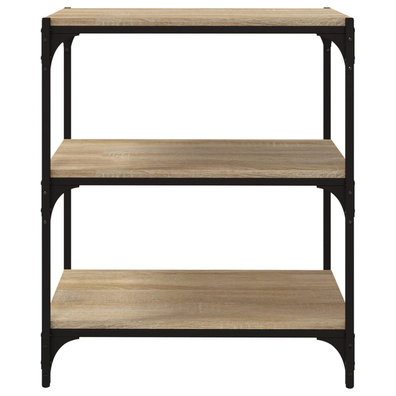 Bücherregal Sonoma-Eiche 60x33x70,5 cm Holzwerkstoff und Stahl