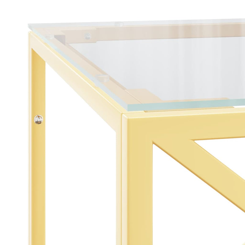 Couchtisch 110x45x45 cm Edelstahl und Glas