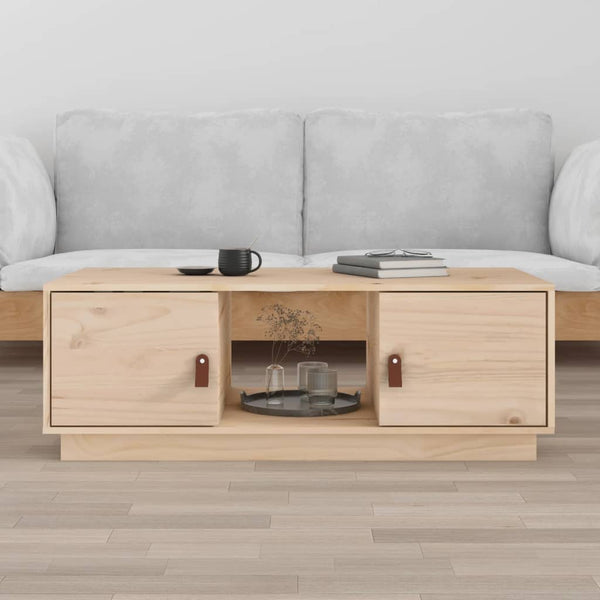 vidaXL Couchtisch 100x50x35 cm Massivholz Kiefer