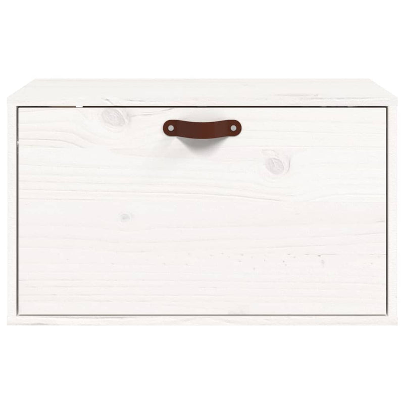 Wandschrank Weiß 60x30x35 cm Massivholz Kiefer