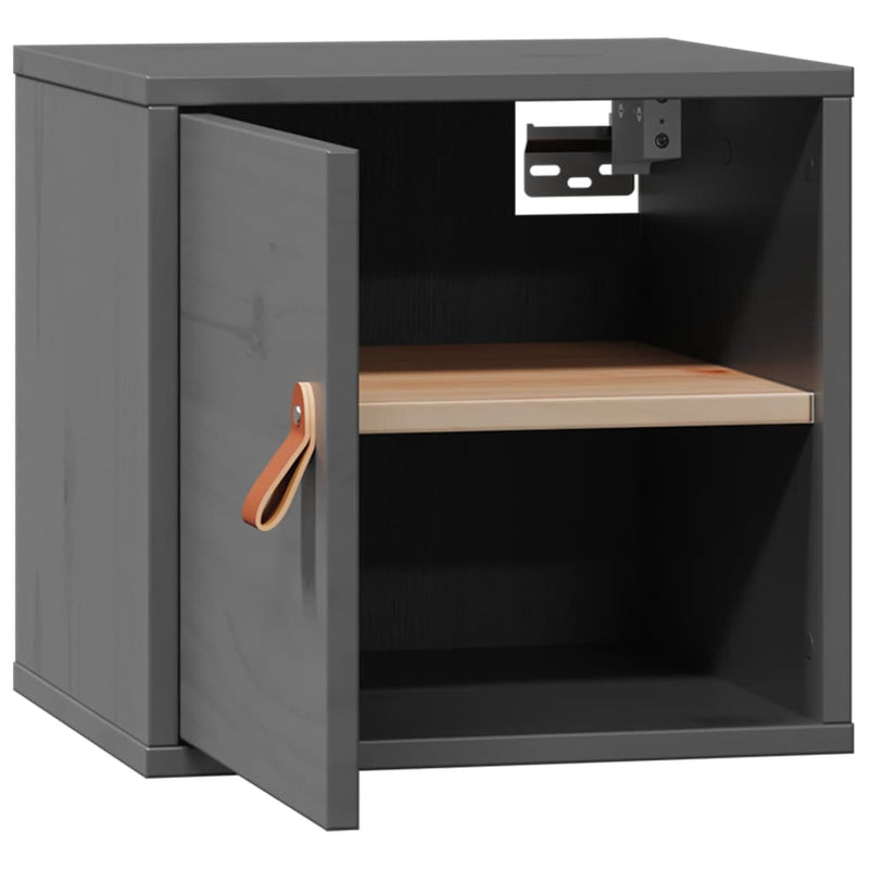 Wandschrank Grau 31,5x30x30 cm Massivholz Kiefer