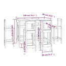 7-Tlg. Bar-Set Massivholz Kiefer