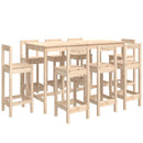9-Tlg. Bar-Set Massivholz Kiefer